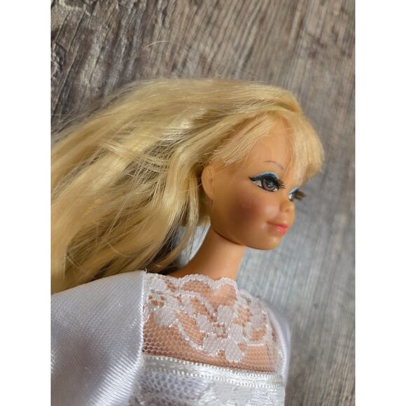 Vintage 1966 Made in Japan Long Blonde Ponytail Mod Dance Dress Barbie - Picture 2 of 8